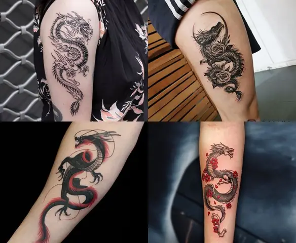 Hình Xăm Rồng Lửa