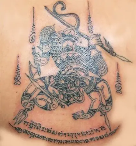Hình Xăm Khmer Hanuman