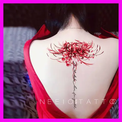Tổng Hợp 100+ Mẫu Hình Xăm Hoa Bỉ Ngạn Sau Lưng Đang Được Săn Đón