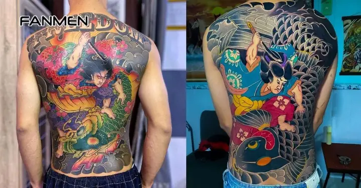 Hình Xăm Kín Lưng Đẹp Cho Nam Phong Cách Cổ Nhật