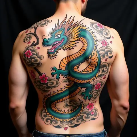 Hình Xăm Kín Lưng Phong Cách Nhật Cổ (irezumi) Hình Xăm Kín Lưng Phong Cách Nhật Cổ (irezumi)