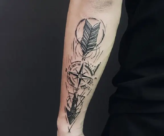 Mẫu Hình Xăm La Bàn Mũi Tên Mẫu Hình Xăm La Bàn Mũi Tên
