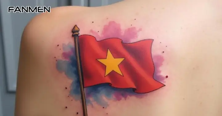 Hình Xăm Lá Cờ Việt Nam Ở Lưng