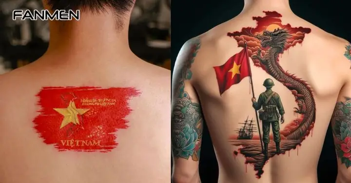 Hình Xăm Lá Cờ Việt Nam Ở Lưng