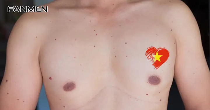 Hình Xăm Lá Cờ Việt Nam Ở Ngực Trái