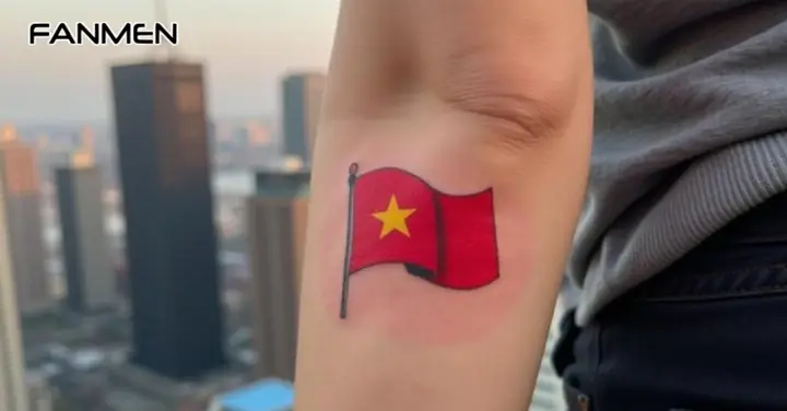 Hình Xăm Lá Cờ Việt Nam Ở Cánh Tay
