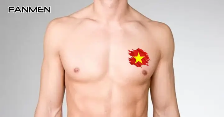 Hình Xăm Lá Cờ Việt Nam Ở Ngực Trái