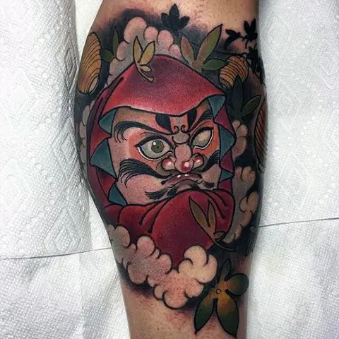 Hình Xăm Lật Đật Daruma Mini