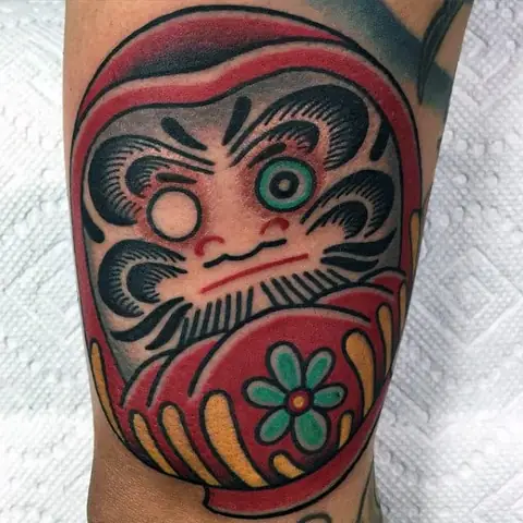 Hình Xăm Lật Đật Daruma Mini
