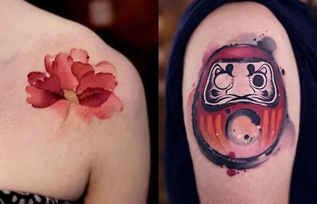 Hình Xăm Lật Đật Daruma Mini