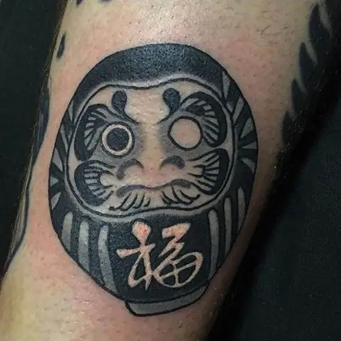 Hình Xăm Lật Đật Daruma Mini