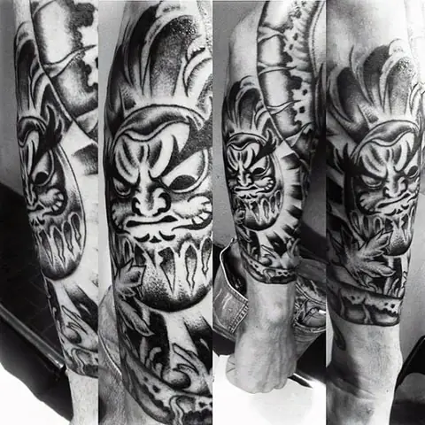 Hình Xăm Lật Đật Daruma Mini