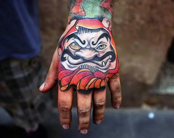 Hình Xăm Lật Đật Daruma Mini
