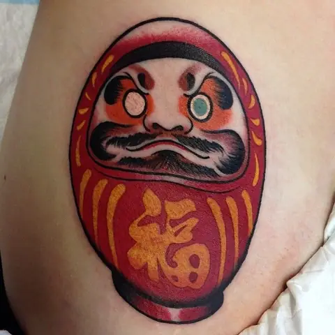 Hình Xăm Lật Đật Daruma Mini