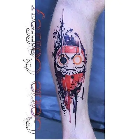 Hình Xăm Lật Đật Daruma Mini