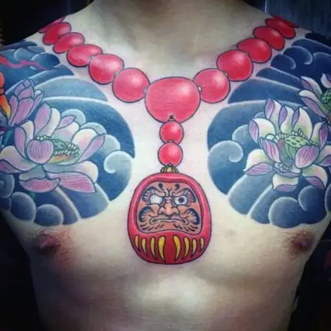Hình Xăm Lật Đật Daruma Mini
