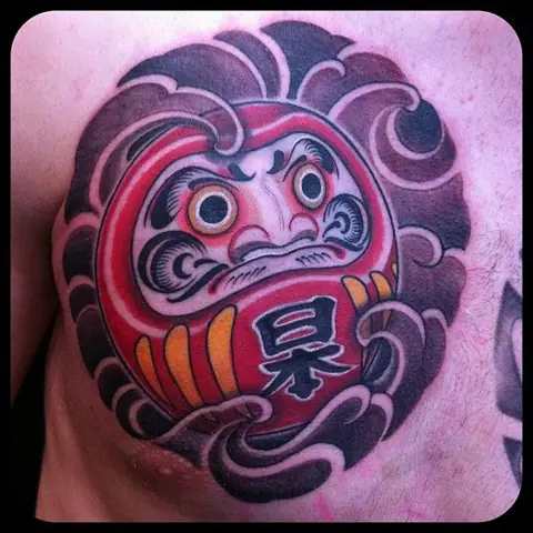 Hình Xăm Lật Đật Daruma Mini