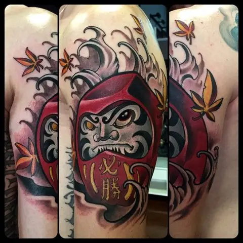 Hình Xăm Lật Đật Daruma Mini