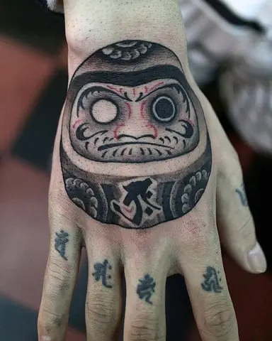 Hình Xăm Lật Đật Daruma Mini