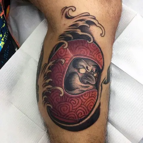 Hình Xăm Lật Đật Daruma Mini