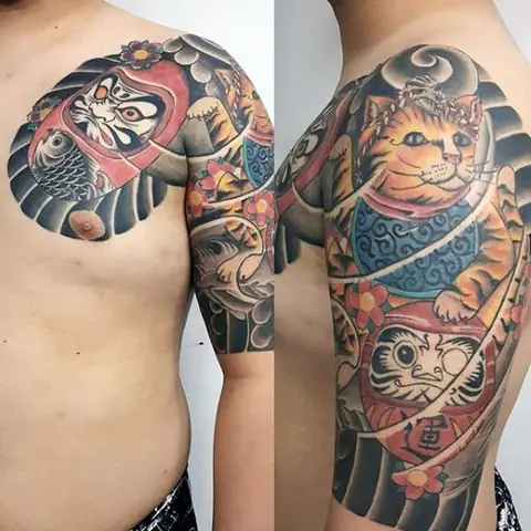 Hình Xăm Lật Đật Daruma Mini