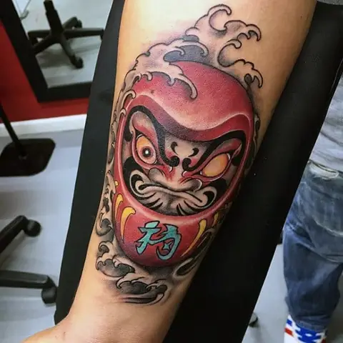 Hình Xăm Lật Đật Daruma Mini