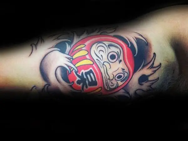 Hình Xăm Lật Đật Daruma Mini