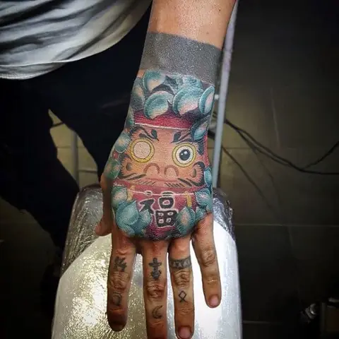 Hình Xăm Lật Đật Daruma Mini