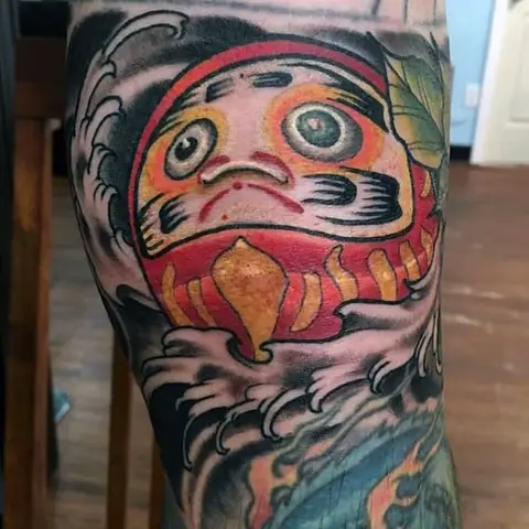 Hình Xăm Lật Đật Daruma Mini