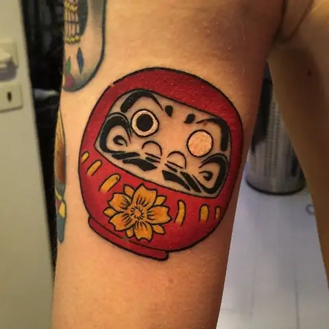 Hình Xăm Lật Đật Daruma Mini