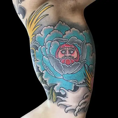 Hình Xăm Lật Đật Daruma Mini