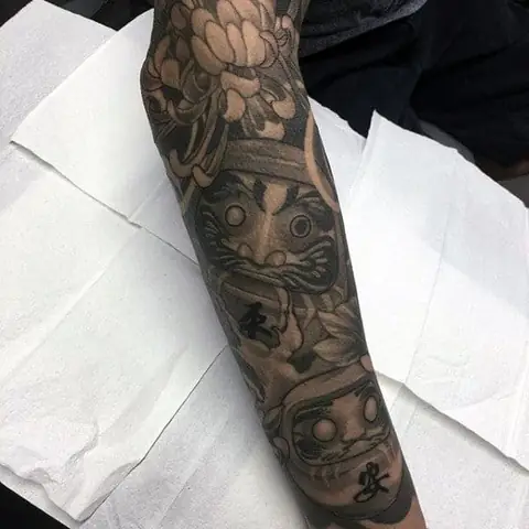 Hình Xăm Lật Đật Daruma Mini