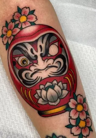 Hình Xăm Lật Đật Daruma Mini