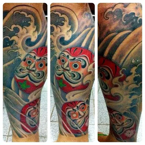 Hình Xăm Lật Đật Daruma Mini