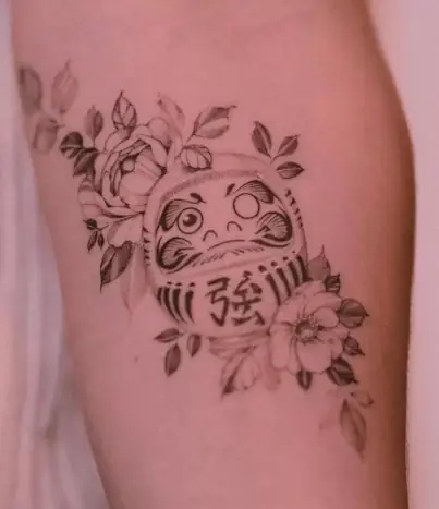 Hình Xăm Lật Đật Daruma Mini
