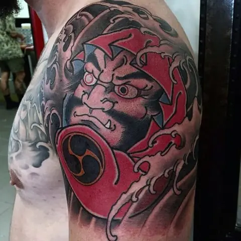Hình Xăm Lật Đật Daruma Mini