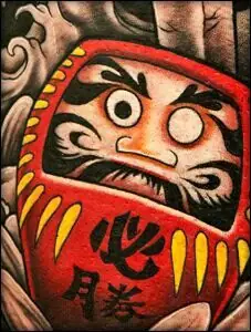 Hình Xăm Lật Đật Daruma Mini