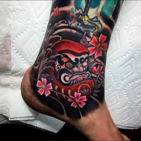 Hình Xăm Lật Đật Daruma Mini