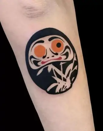 Hình Xăm Lật Đật Daruma Mini