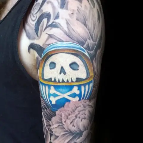 Hình Xăm Lật Đật Daruma Mini
