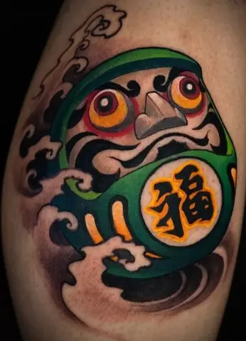 Hình Xăm Lật Đật Daruma Mini