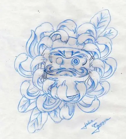 Hình Xăm Lật Đật Daruma Mini