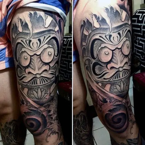 Hình Xăm Lật Đật Daruma Mini