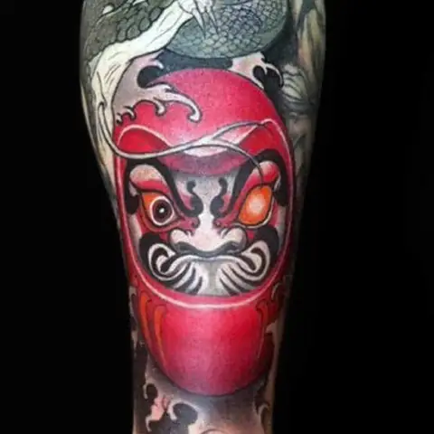 Hình Xăm Lật Đật Daruma Mini