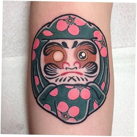 Hình Xăm Lật Đật Daruma Mini