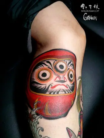 Hình Xăm Lật Đật Daruma Mini