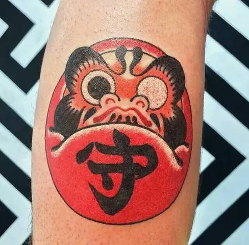 Hình Xăm Lật Đật Daruma Mini