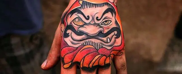 Hình Xăm Lật Đật Daruma Mini