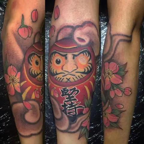 Hình Xăm Lật Đật Daruma Mini