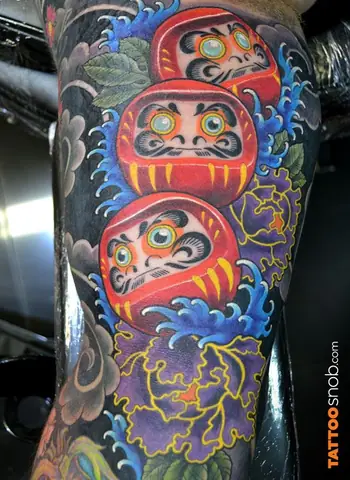 Hình Xăm Lật Đật Daruma Mini